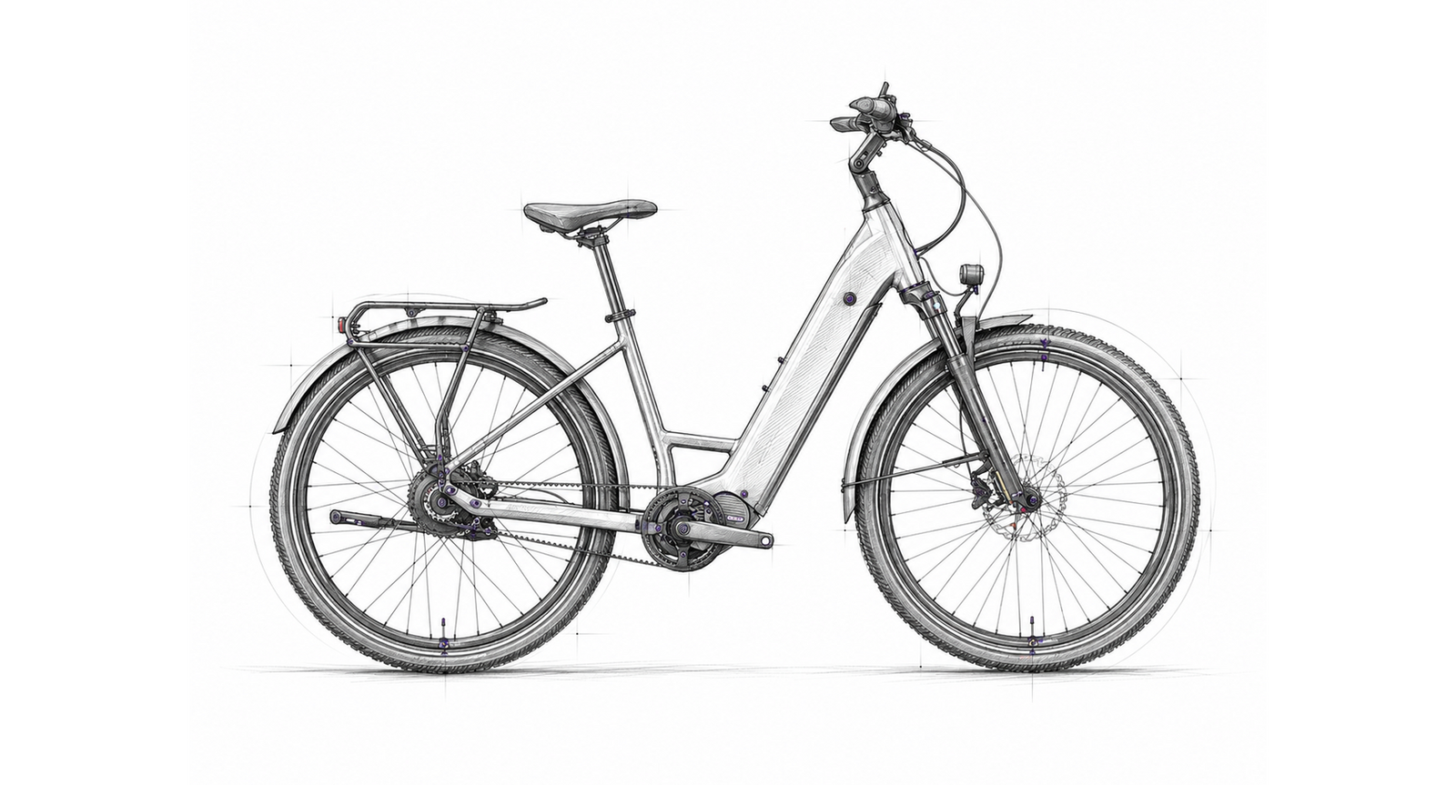 Tretmaschine Skizze E-City und E-Urban – HEPHA City 7 Ultra 2026