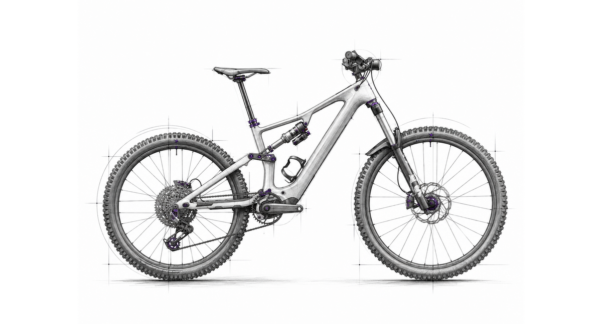 Tretmaschine Skizze E-Bikes – Amflow PX Carbon Pro 2026