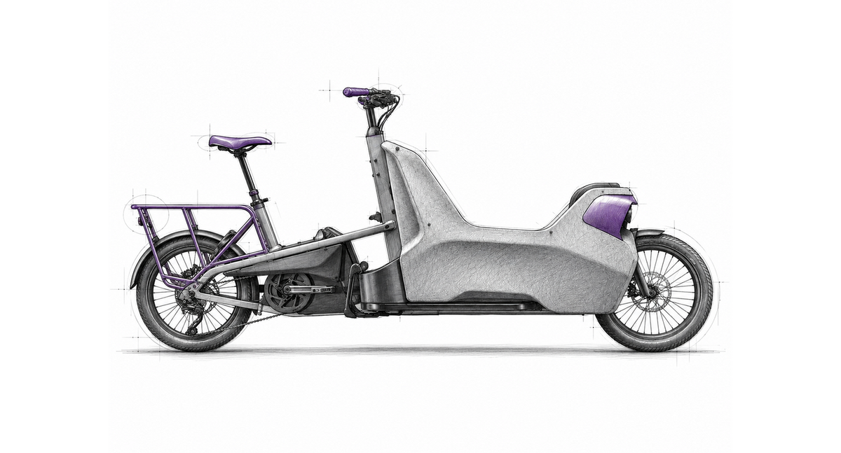 Tretmaschine Skizze E-Lastenräder – Cannondale Wonderwagen Neo 2
