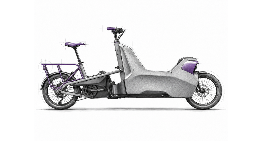 Tretmaschine Skizze E-Lastenräder – Cannondale Wonderwagen Neo 2 Kategorie-Illustration