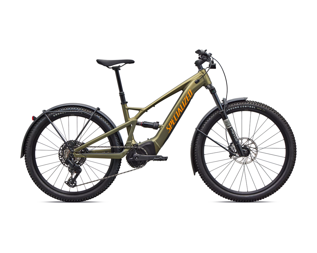 Specialized Turbo Tero X 5.0 2026 - Satin Laurel Green Metallic / Orange Zest – Seitenansicht