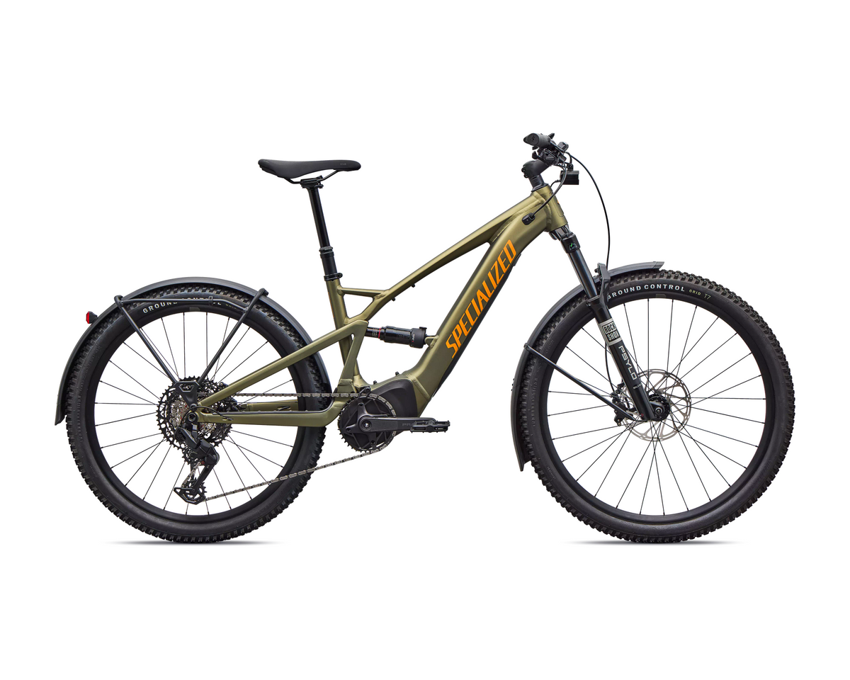 Specialized Turbo Tero X 5.0 2026 - Satin Laurel Green Metallic / Orange Zest – Seitenansicht
