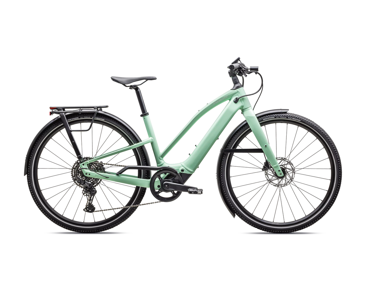 Specialized Turbo Vado SL 2 4.0 Step-Through EQ 2026 - Gloss Oasis / Dune White Frost – Seitenansicht