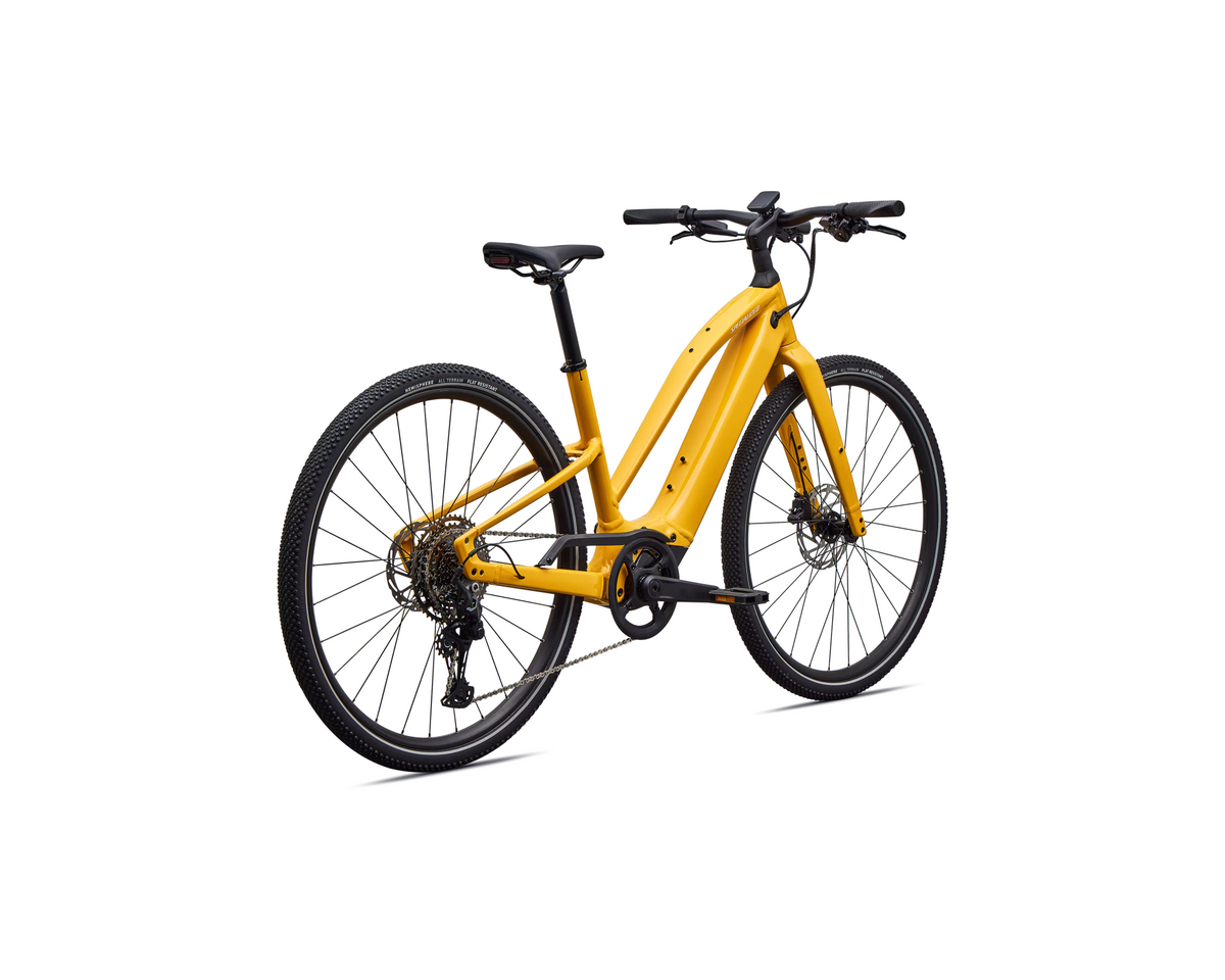 Specialized Turbo Vado SL 2 4.0 Step-Through 2027 - Gloss Brassy Yellow / Metallic White Silver Frost Reflective – Herstelleransicht 3
