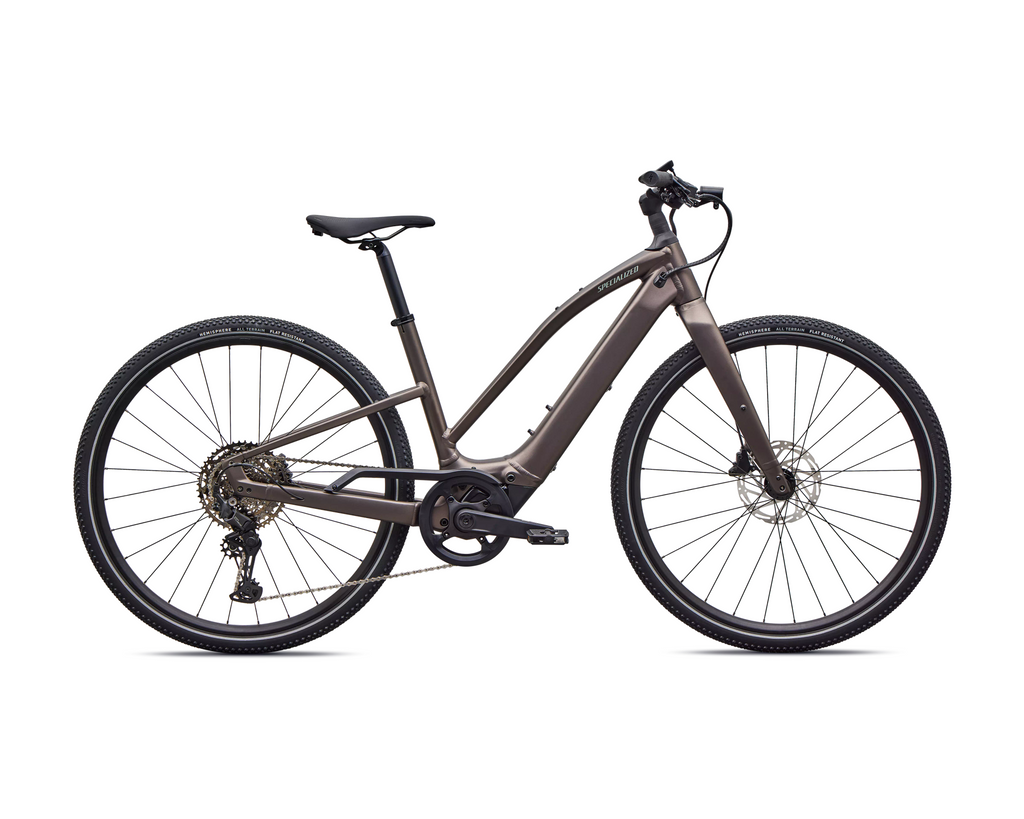 Specialized Turbo Vado SL 2 4.0 Step-Through 2027 - Satin Gun Metal / Agave Grey Frost Reflective – Seitenansicht
