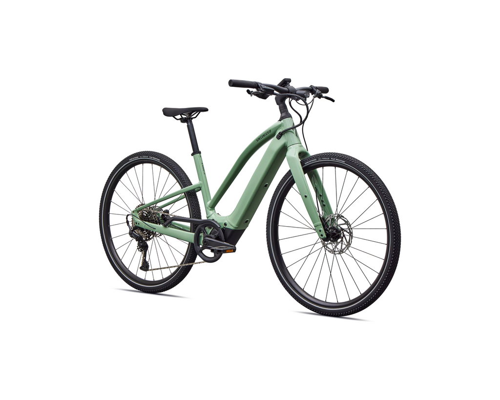 Specialized Turbo Vado SL 2 4.0 Step-Through 2027 - Gloss Pistachio / Oak Green Metallic Frost Reflective – Herstelleransicht 2