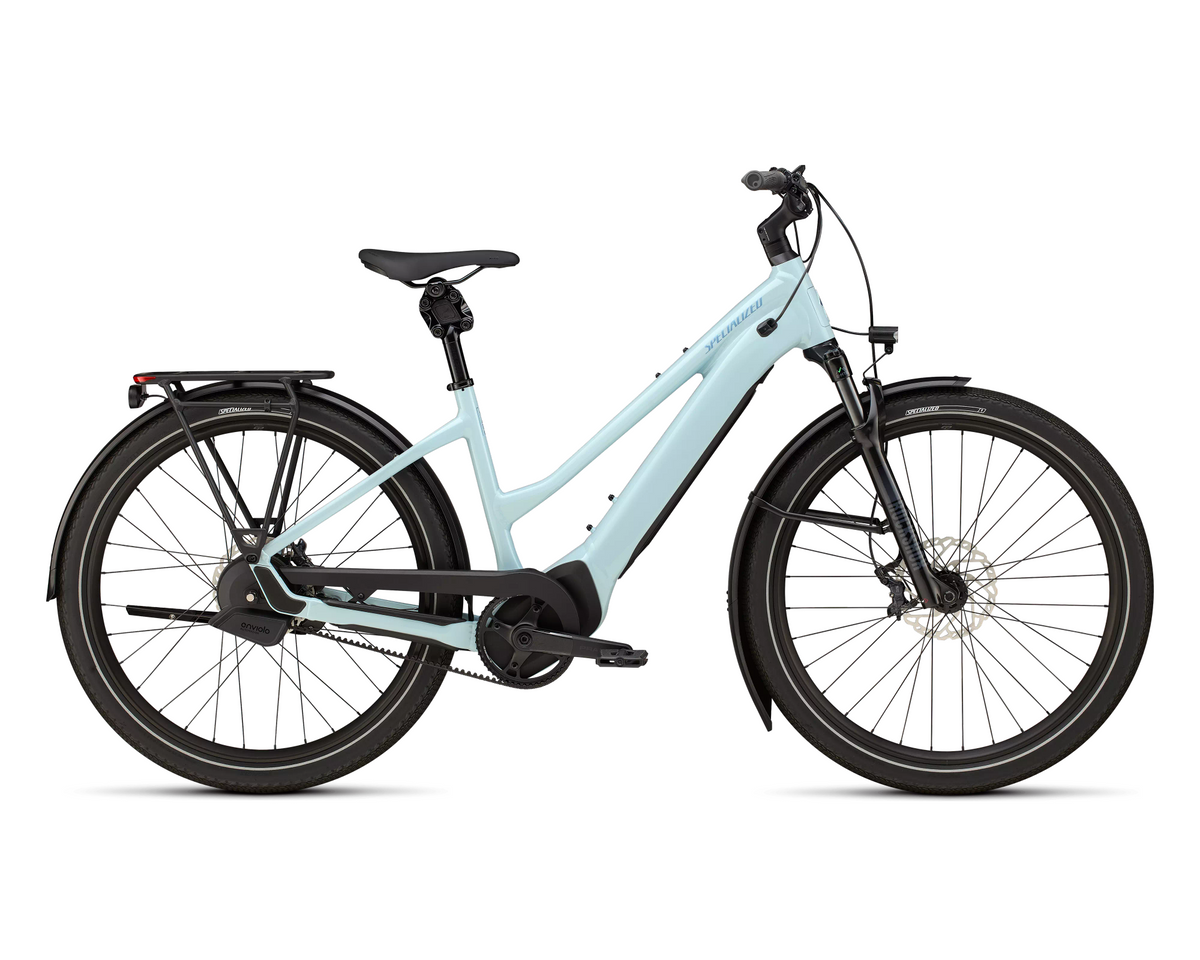 Specialized Turbo Vado 2 5.0 IGH Step-Through 2026 - Gloss Seafoam / 25% Lapis Pearl / Glacial Metallic – Seitenansicht