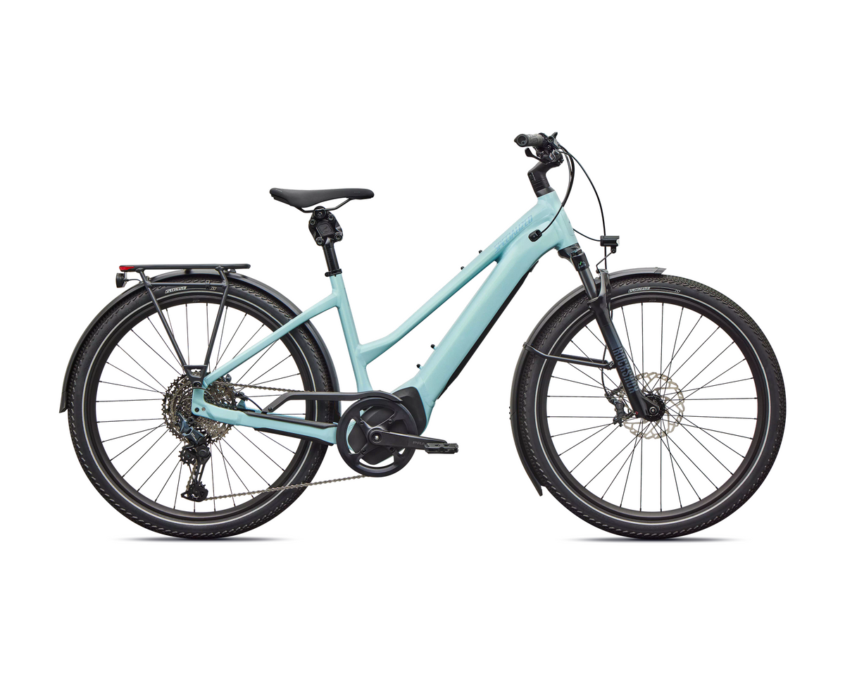Specialized Turbo Vado 5.0 Step-Through 2026 - Gloss Seafoam / 25% Lapis Pearl / Glacial Metallic – Seitenansicht