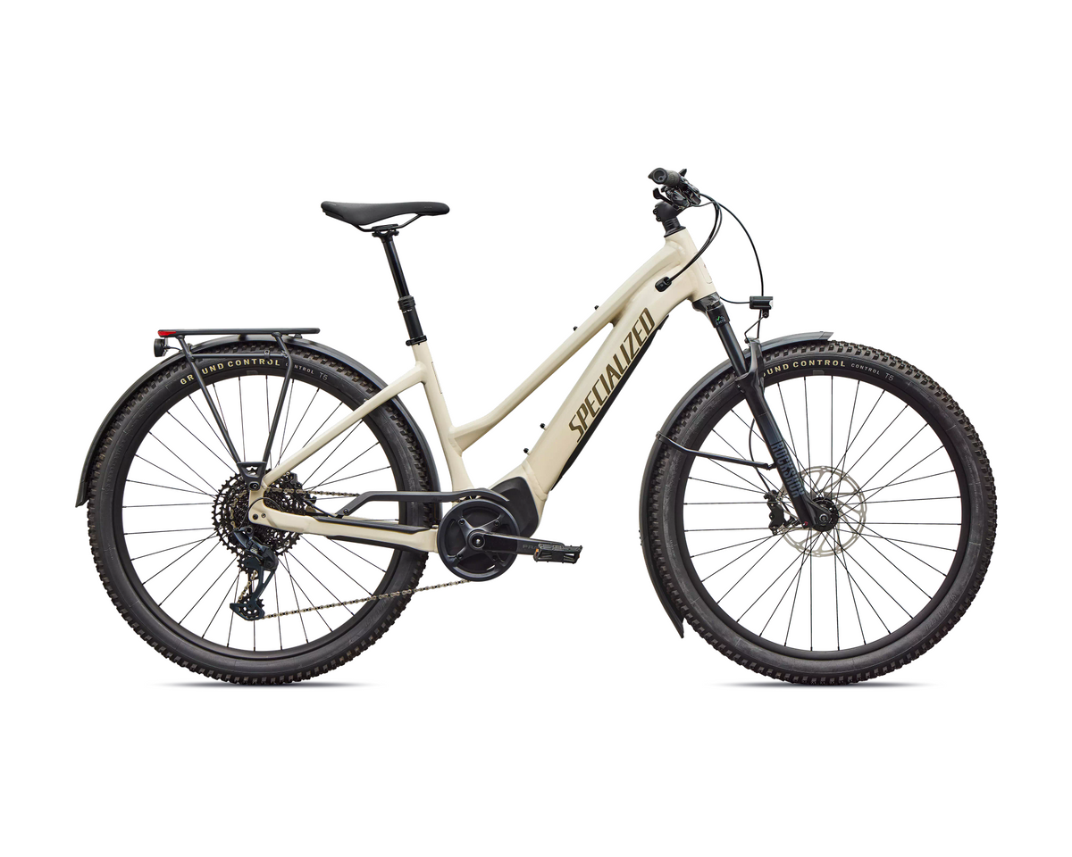 Specialized Turbo Tero 5.0 EQ Step-Through 2026 - Gloss White Mountains / Gunmetal – Seitenansicht