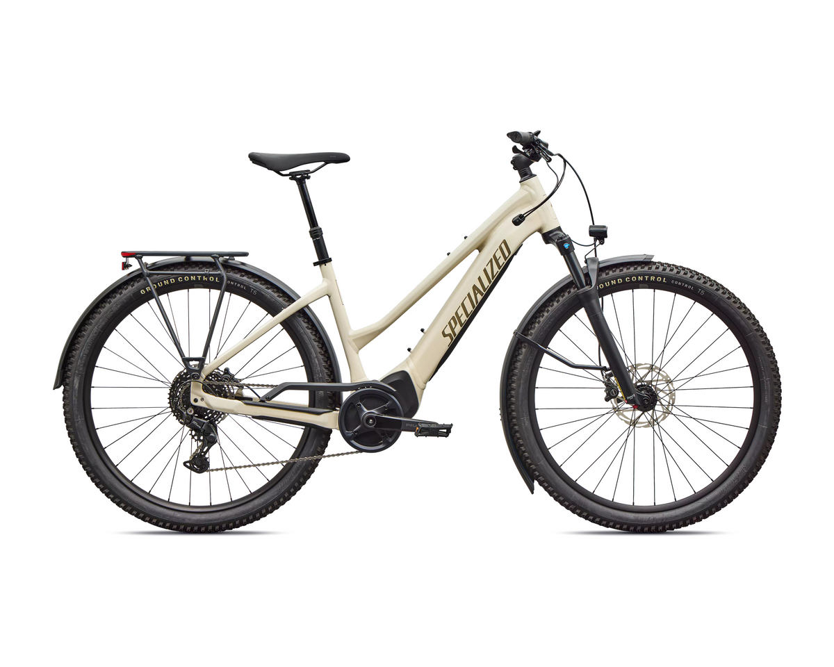 Specialized Turbo Tero 4.0 Step-Through EQ 2026 - Gloss White Mountains / Gunmetal – Seitenansicht