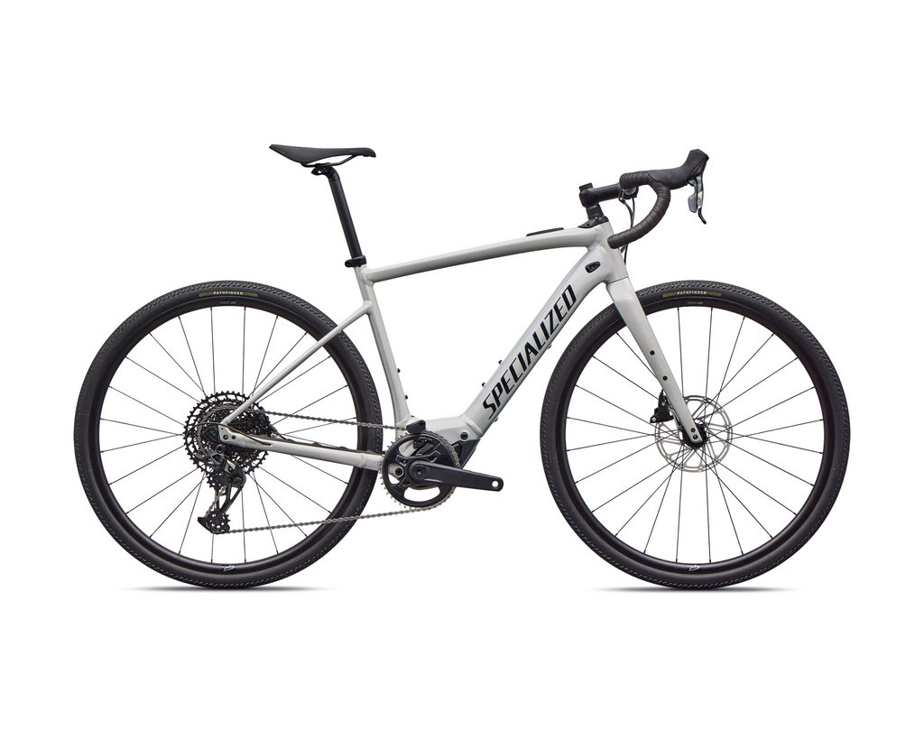Specialized Turbo Creo 2 Comp E5 - SRAM Apex Eagle 2026 - Gloss Dolomite Metallic / Dark Navy Metallic – Seitenansicht