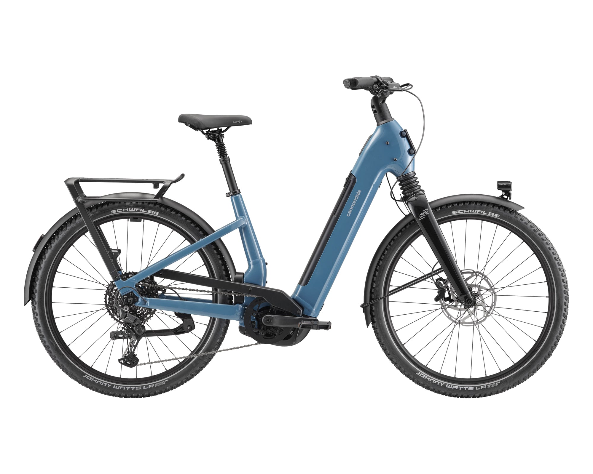 Cannondale – Tesoro 2 Low StepThru HeadShok – Storm Cloud – 2026, Fahrrad, Modelljahr 2026, in Storm Cloud, Seitenansicht