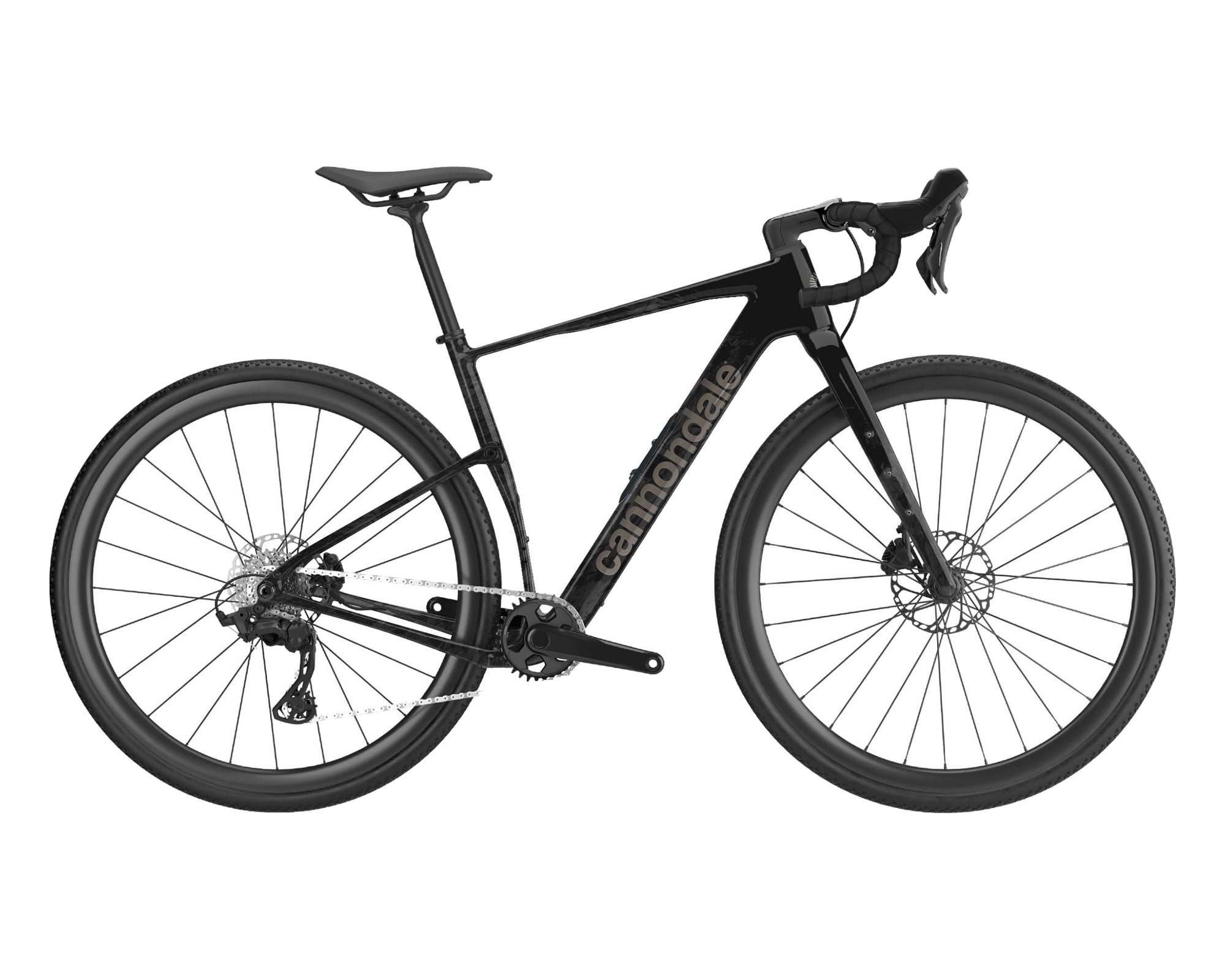 Cannondale – Topstone Carbon 1 AXS – Black – 2025, Fahrrad, Modelljahr 2025, in Black, Seitenansicht