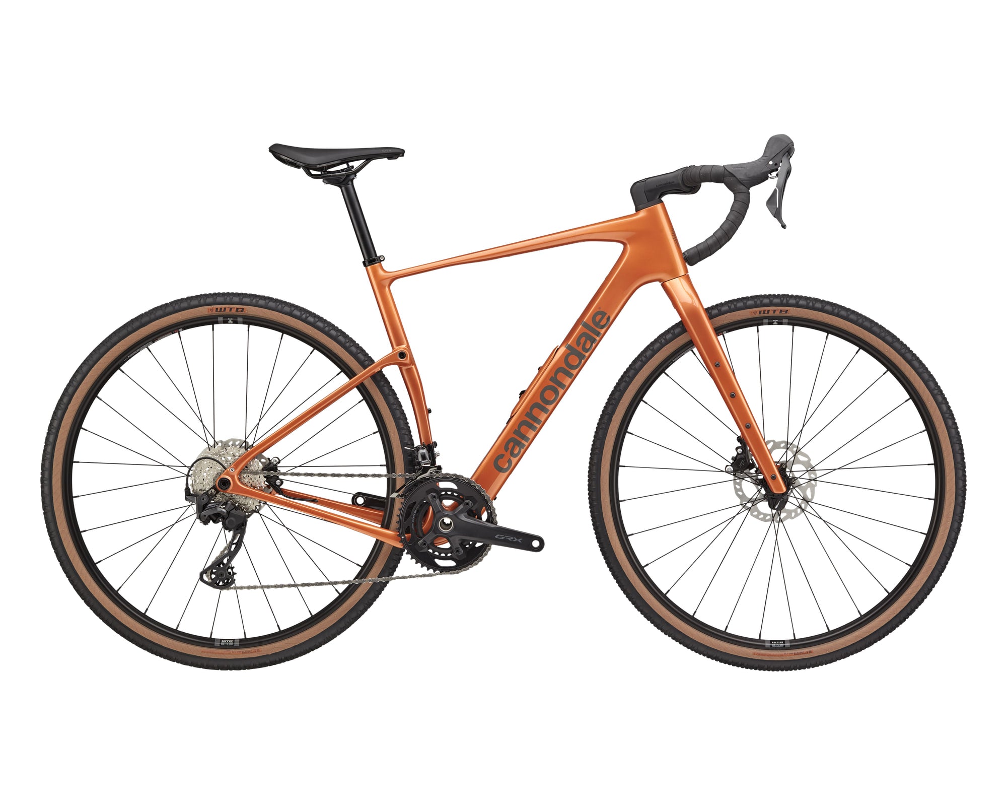 Cannondale – Topstone Carbon 3 GRX - 2x – Orange Slice – 2025, Fahrrad, Modelljahr 2025, in Orange Slice, Seitenansicht
