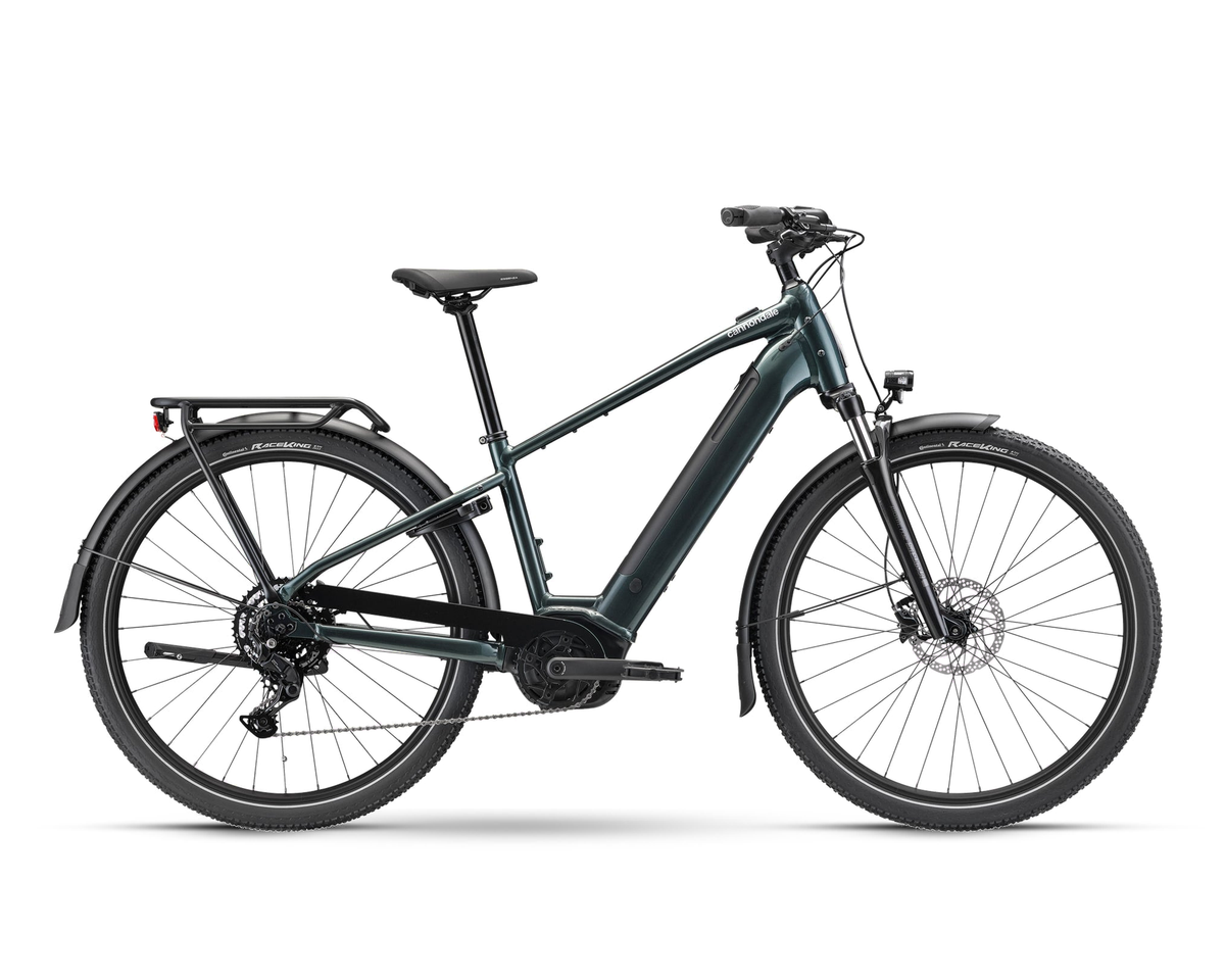 Cannondale – Tesoro Neo X 3 Plus – Gunmetal Green – 2025, Seitenansicht auf weißem Hintergrund