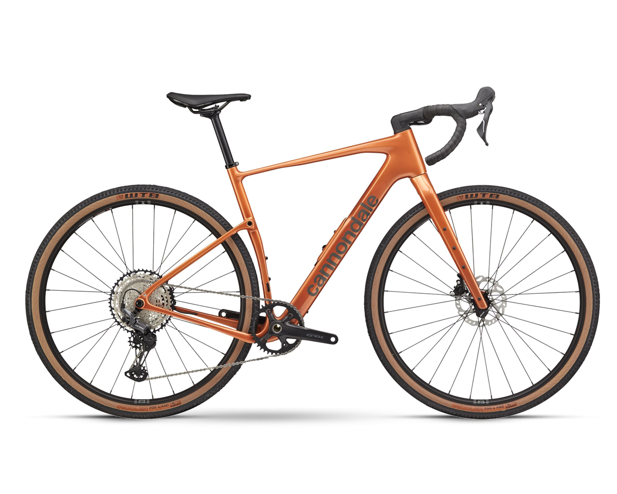 Cannondale – Topstone Carbon 3 GRX - 1x – Orange Slice – 2025, Seitenansicht auf weißem Hintergrund