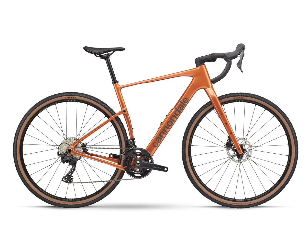 Cannondale – Topstone Carbon 3 GRX - 2x – Orange Slice – 2025, Seitenansicht auf weißem Hintergrund