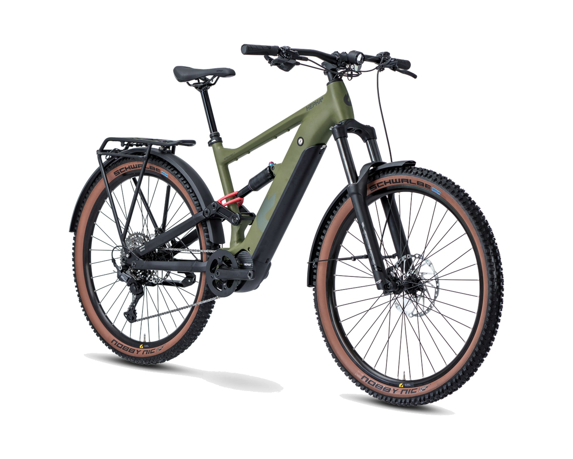 HEPHA – All Mountain 7 Alloy Long Range SUV – Dark Olive – High Step – 2026, Fahrrad, Modelljahr 2026, in Dark Olive, Frontansicht, Bild 2