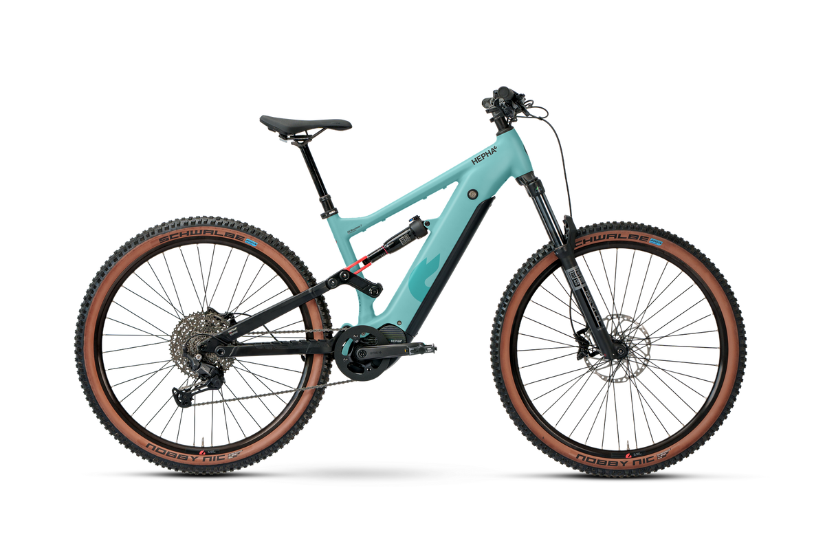 HEPHA – All Mountain 7 Alloy Performance – Petrol – High Step – 2027, Fahrrad, Modelljahr 2027, in Petrol, Seitenansicht