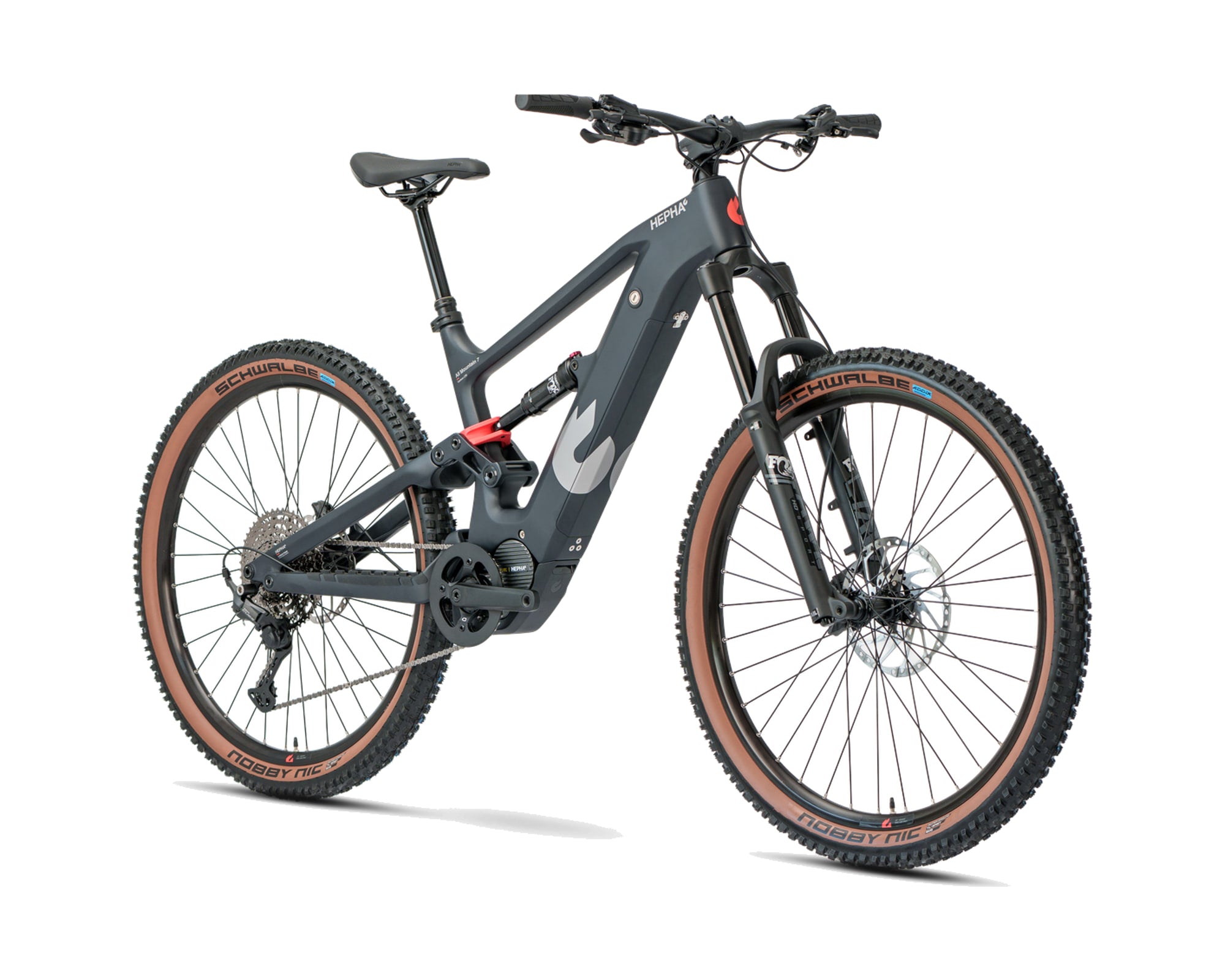 HEPHA – All Mountain 7 Carbon Limited – Black – High Step – 2026, Fahrrad, Modelljahr 2026, in Black, Frontansicht, Bild 2