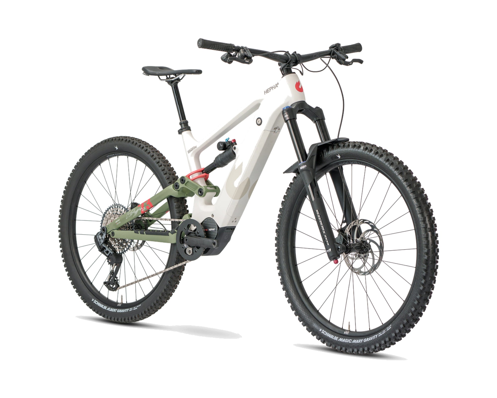 HEPHA – All Mountain 7 Carbon Tschugg Signature – Light Grey – High Step – 2026, Fahrrad, Modelljahr 2026, in Light Grey, Frontansicht, Bild 2