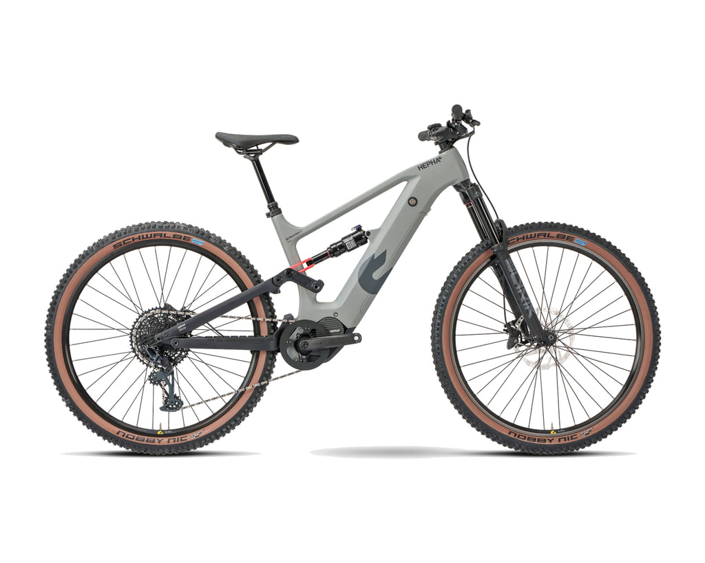HEPHA – All Mountain 7 Carbon Ultra – Grey – High Step – 2026, Fahrrad, Modelljahr 2026, in Grey, Seitenansicht