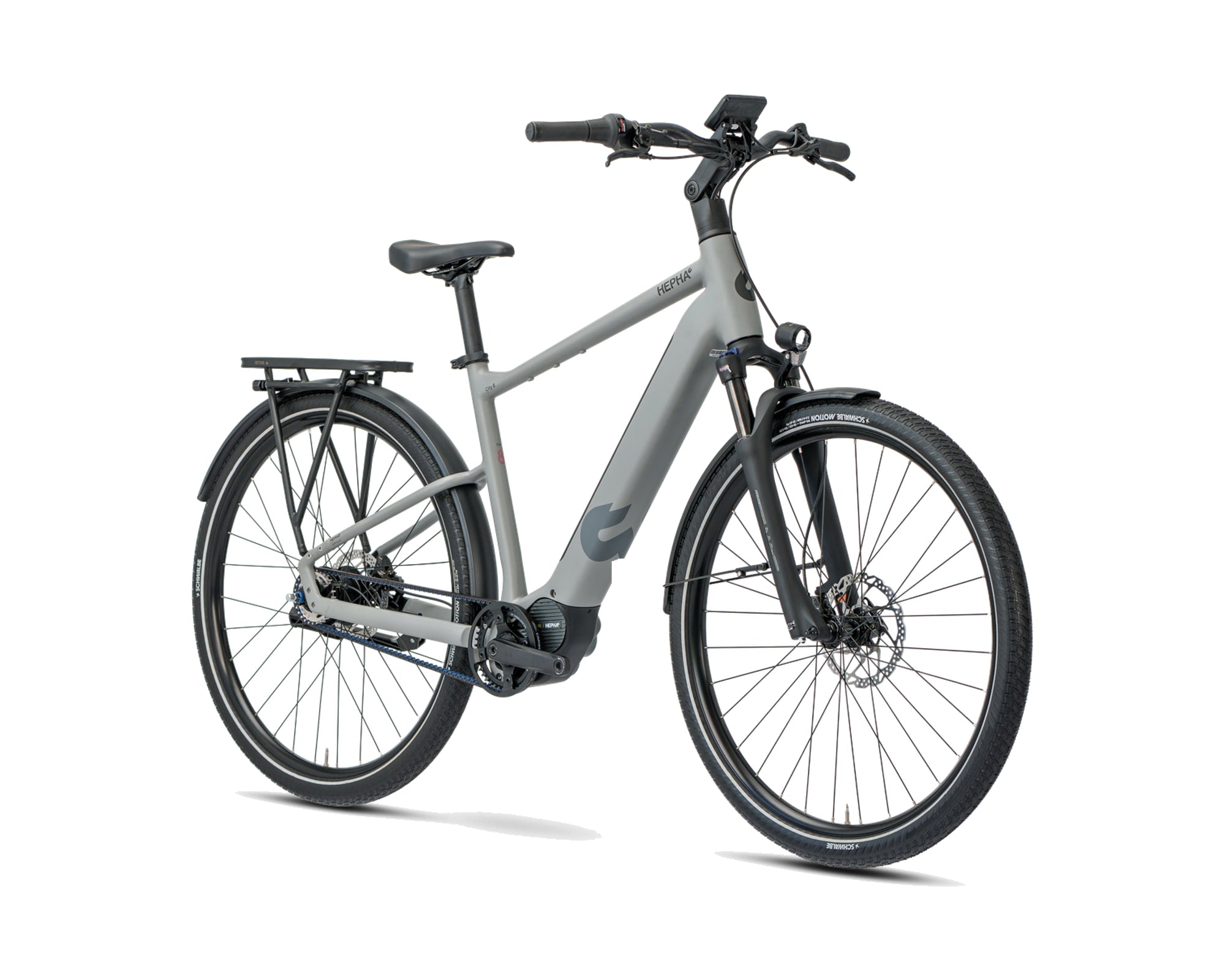 HEPHA – City 8 Performance – Grey – High Step – 2026, Fahrrad, Modelljahr 2026, in Grey, Frontansicht, Bild 2
