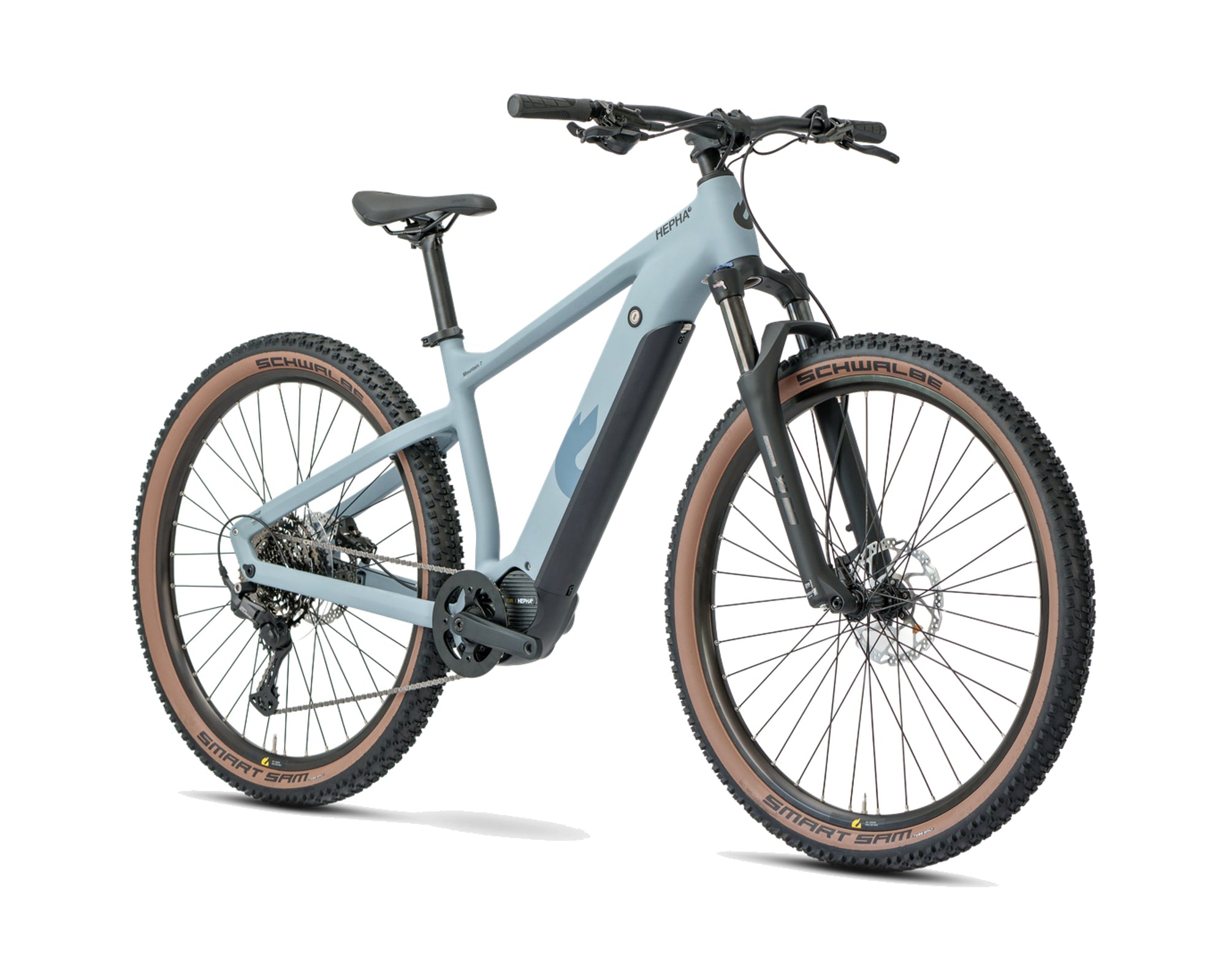 HEPHA – Mountain 7 Performance – Blue Grey – High Step – 2026, Fahrrad, Modelljahr 2026, in Blue Grey, Frontansicht, Bild 2