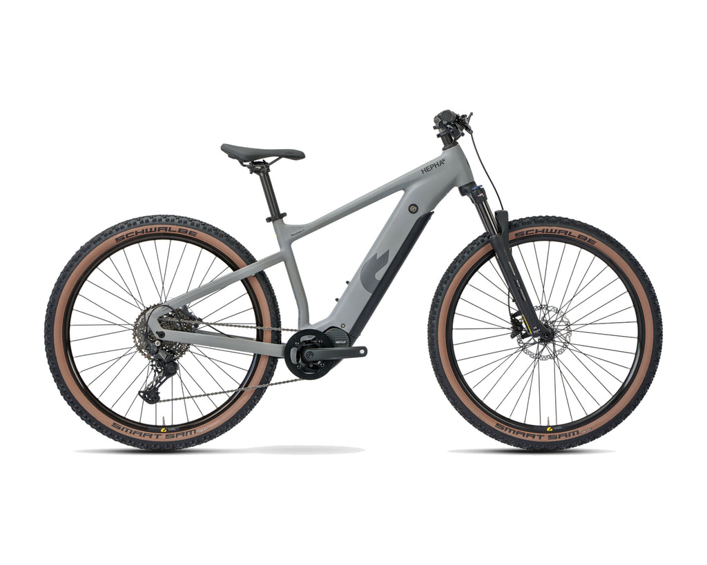 HEPHA – Mountain 7 Performance – Grey – High Step – 2026, Fahrrad, Modelljahr 2026, in Grey, Seitenansicht