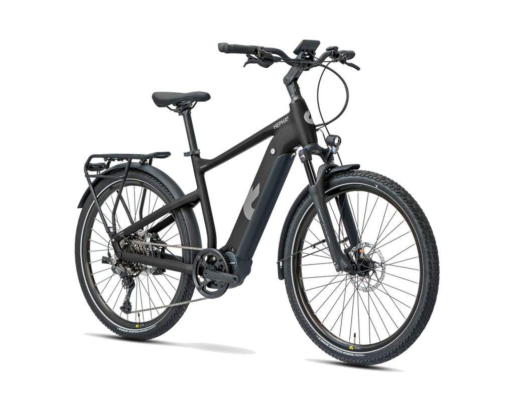 HEPHA – Trekking 7 Performance – Black – High Step – 2026, Fahrrad, Modelljahr 2026, in Black, Frontansicht, Bild 2