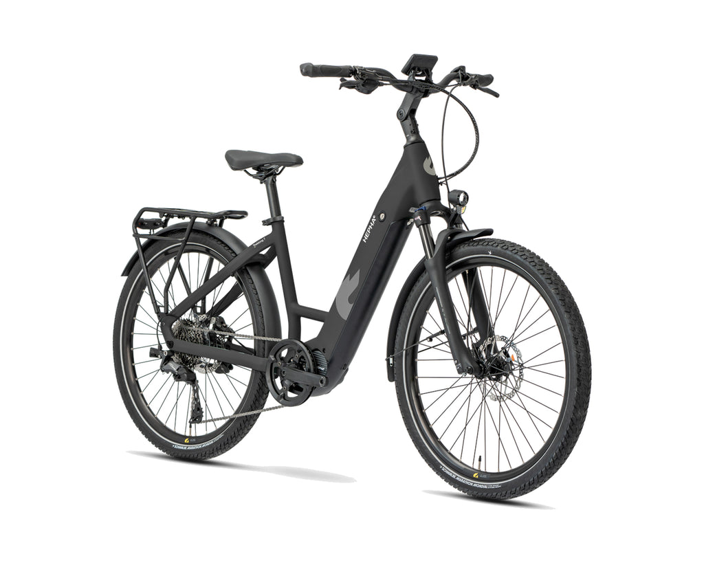 HEPHA – Trekking 7 Performance – Black – Low Step – 2026, Fahrrad, Modelljahr 2026, in Black, Frontansicht, Bild 2