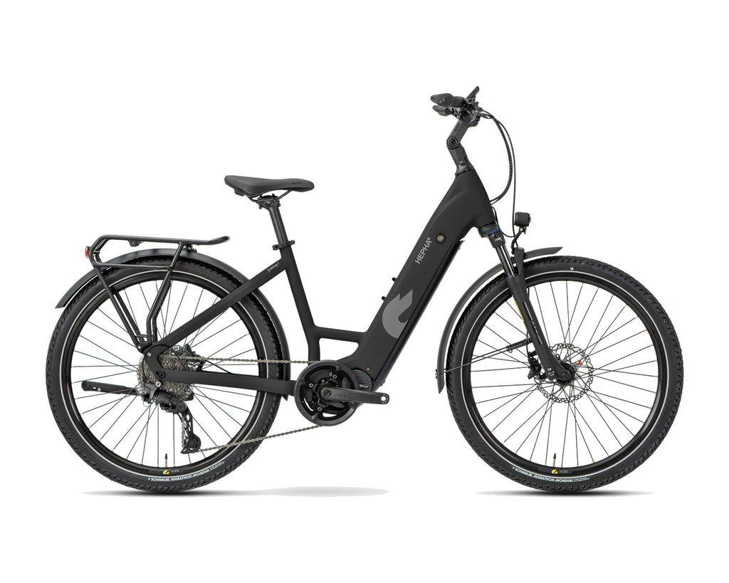 HEPHA – Trekking 7 Performance – Black – Low Step – 2026, Fahrrad, Modelljahr 2026, in Black, Seitenansicht