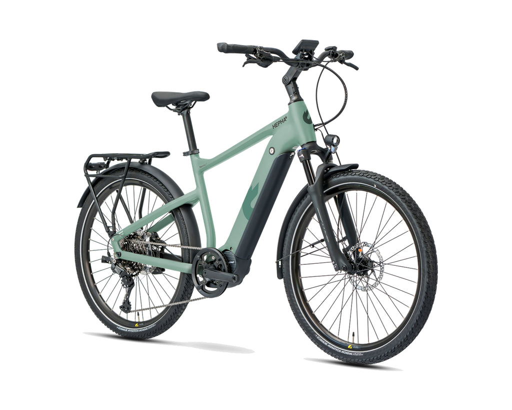 HEPHA – Trekking 7 Performance – Moos – High Step – 2026, Fahrrad, Modelljahr 2026, in Moos, Frontansicht, Bild 2