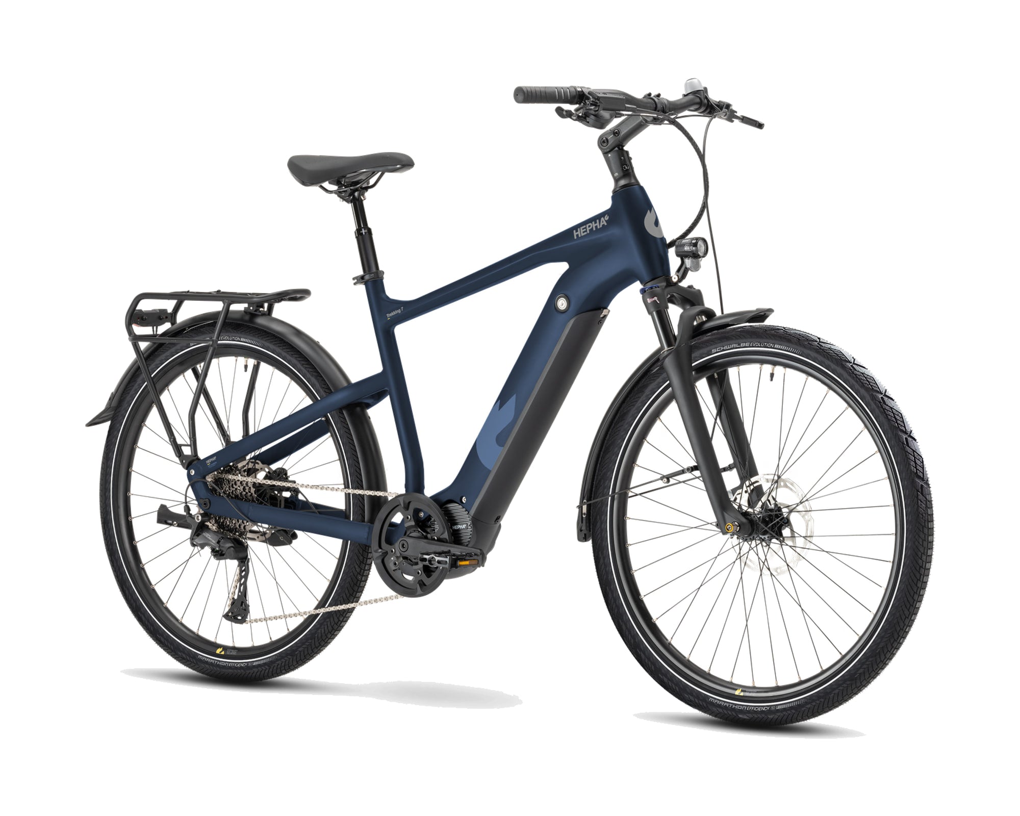 HEPHA – Trekking 7 Ultra Plus – Dark Blue – High Step – 2026, Fahrrad, Modelljahr 2026, in Dark Blue, Frontansicht, Bild 2