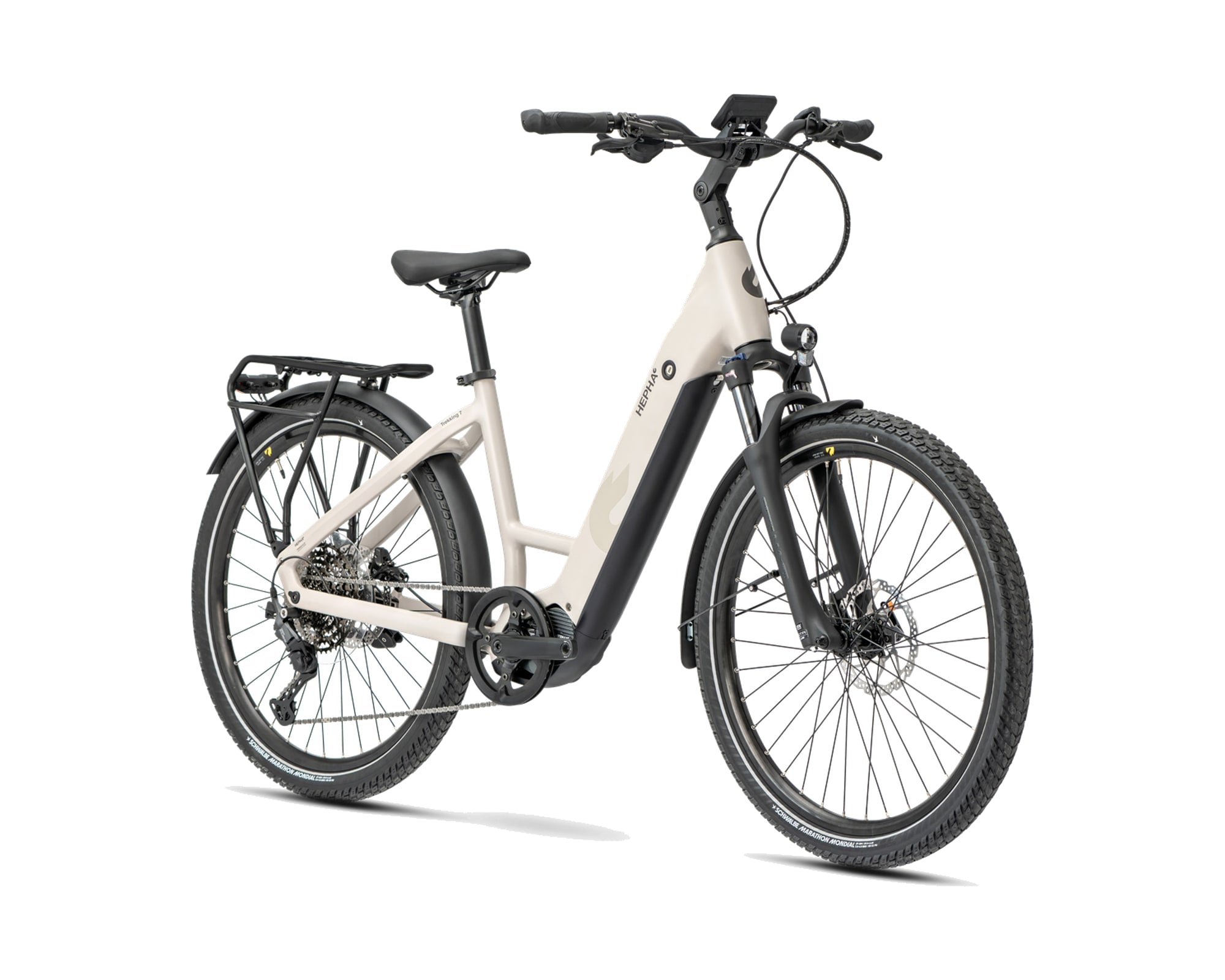 HEPHA – Trekking 7 Ultra – Warm Grey – Low Step – 2026, Fahrrad, Modelljahr 2026, in Warm Grey, Frontansicht, Bild 2
