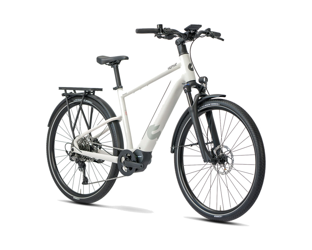 HEPHA – Trekking 8 Long Range – Light Grey – High Step – 2026, Fahrrad, Modelljahr 2026, in Light Grey, Frontansicht, Bild 2