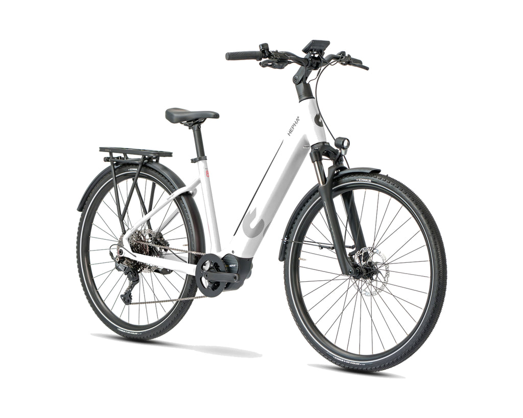 HEPHA – Trekking 8 Long Range – Light Grey – Low Step – 2026, Fahrrad, Modelljahr 2026, in Light Grey, Frontansicht, Bild 2