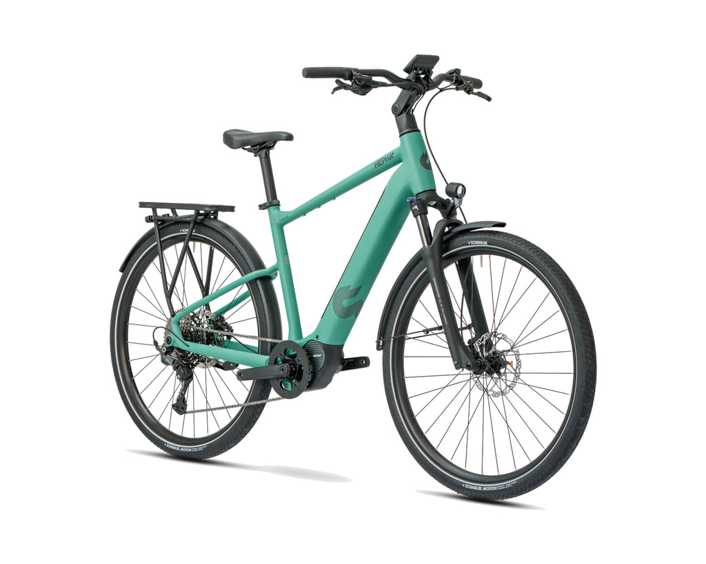 HEPHA – Trekking 8 Long Range – Petrol – High Step – 2026, Fahrrad, Modelljahr 2026, in Petrol, Frontansicht, Bild 2