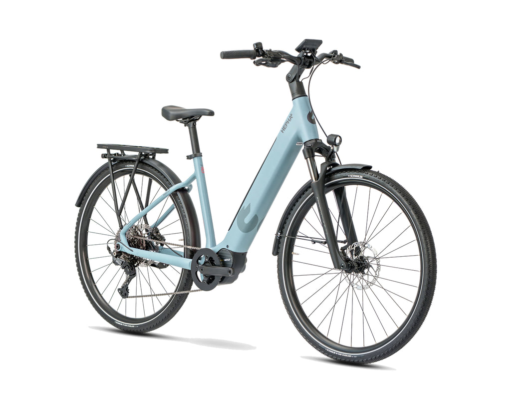 HEPHA – Trekking 8 Ultra – Blue Grey – Low Step – 2026, Fahrrad, Modelljahr 2026, in Blue Grey, Frontansicht, Bild 2