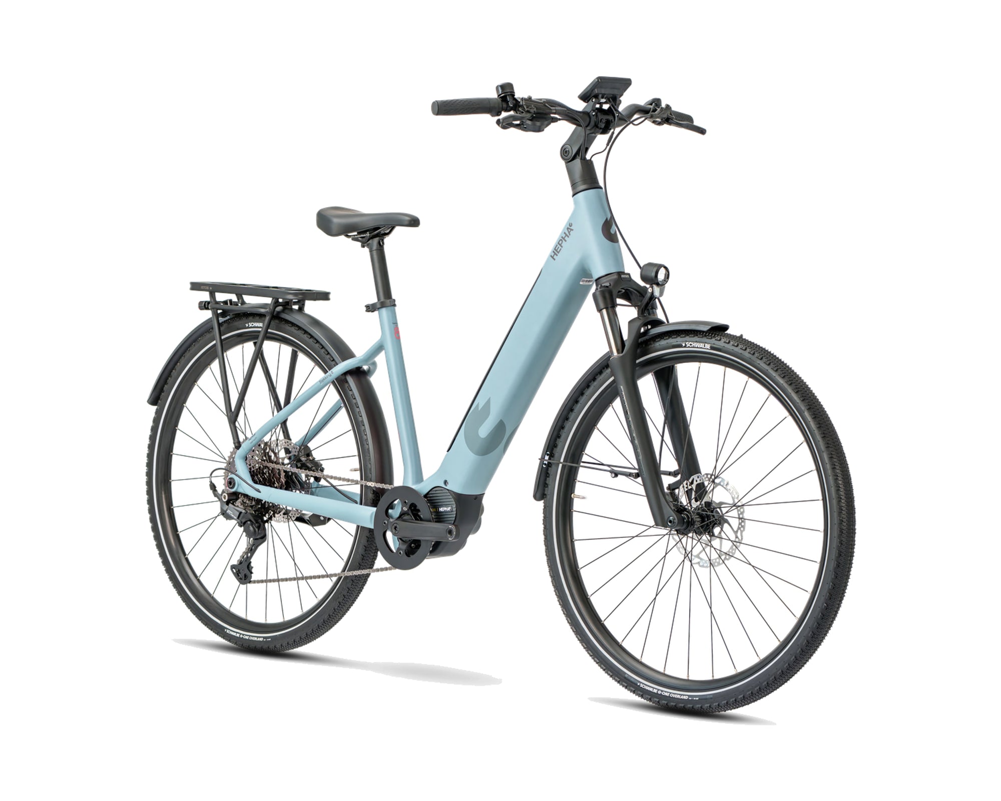 HEPHA – Trekking 8 Ultra – Blue Grey – Low Step – 2026, Fahrrad, Modelljahr 2026, in Blue Grey, Frontansicht, Bild 2
