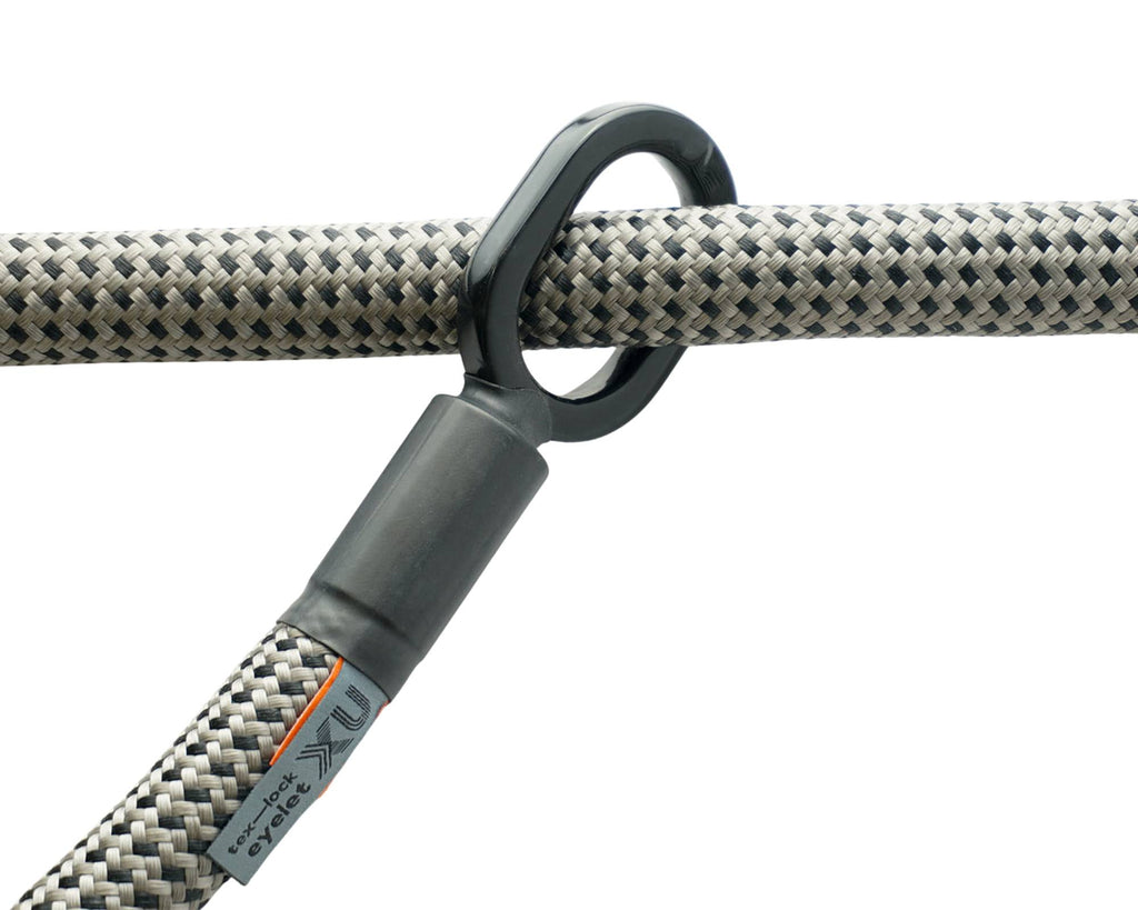 tex-lock Textlischloss "eyelet - Electric Grey" U/X-Lock - 80 cm