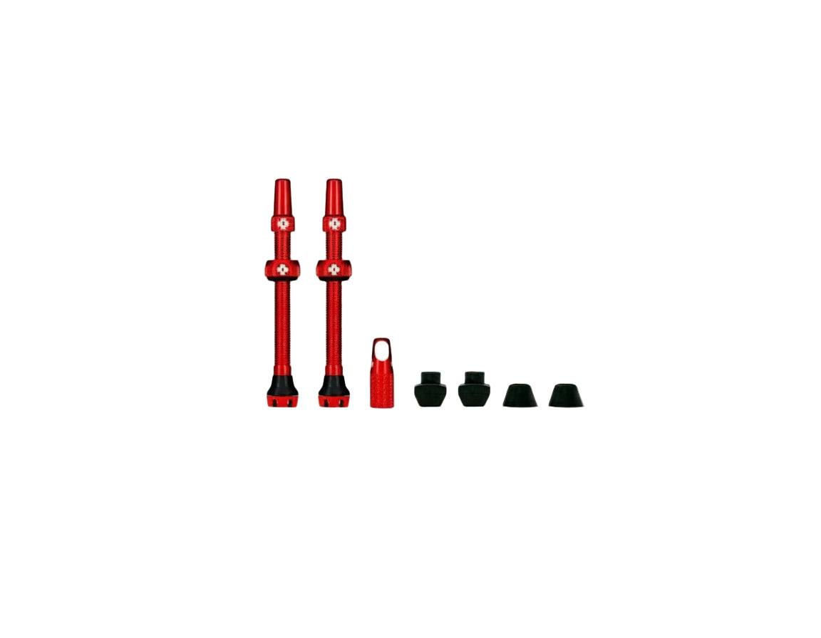 Muc-Off Tubeless Valve Kit V2 Universal for MTB & Road - Red 44mm