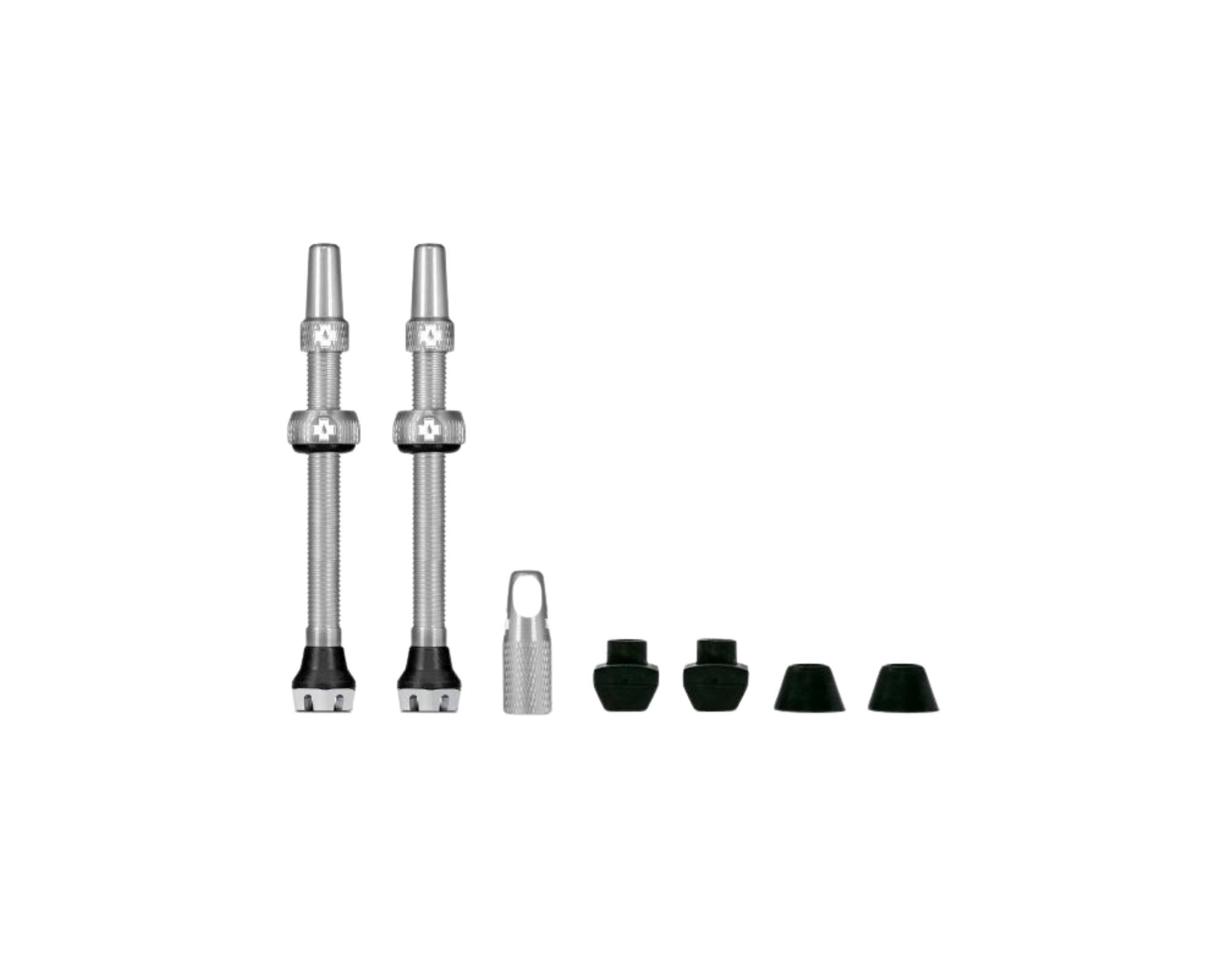 Muc-Off Tubeless Valve Kit V2 Universal for MTB & Road - Silver 44mm