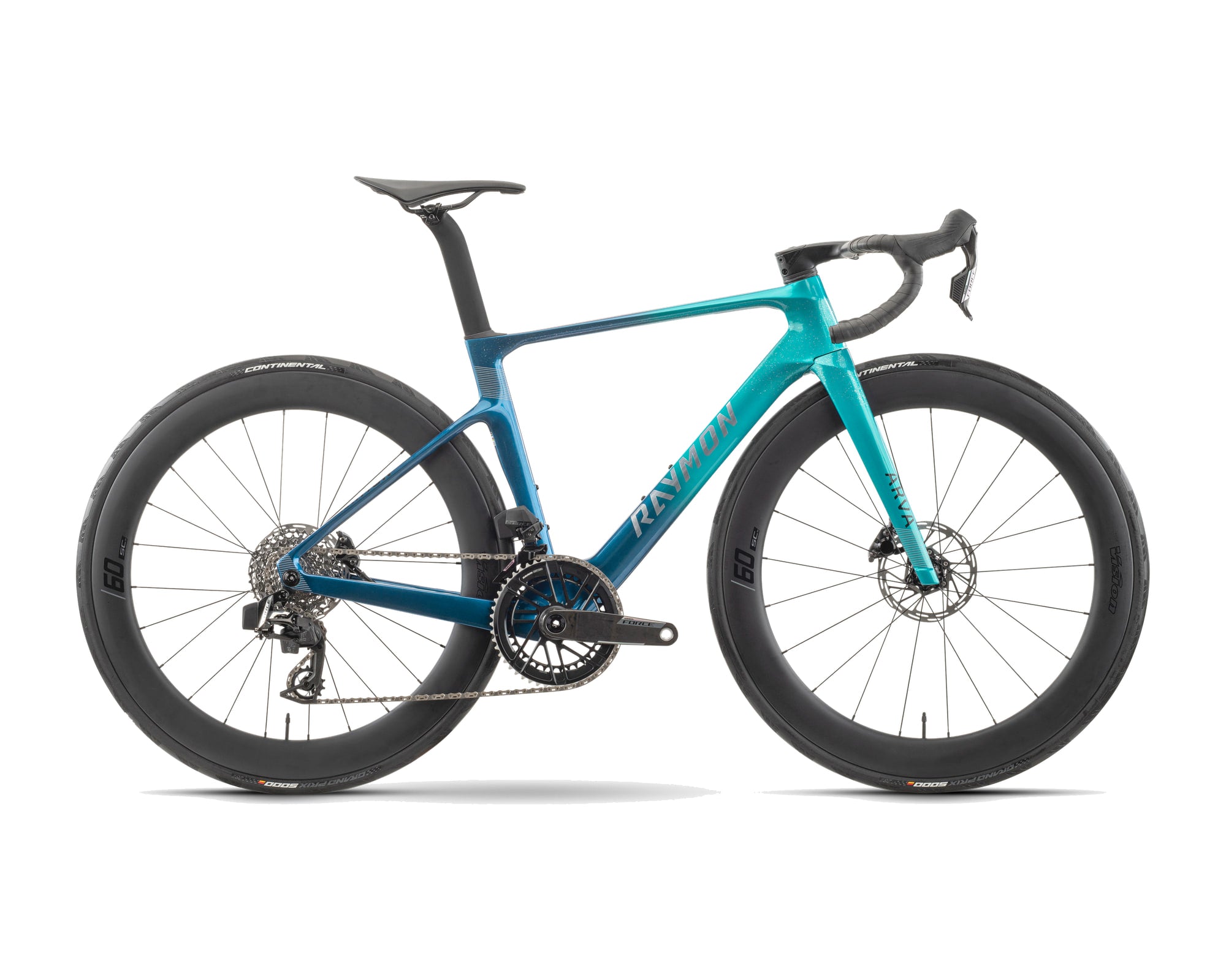 Raymon – Arva Evo – ocean fade/chrome – 2027, Fahrrad, Modelljahr 2027, in ocean fade/chrome, Seitenansicht