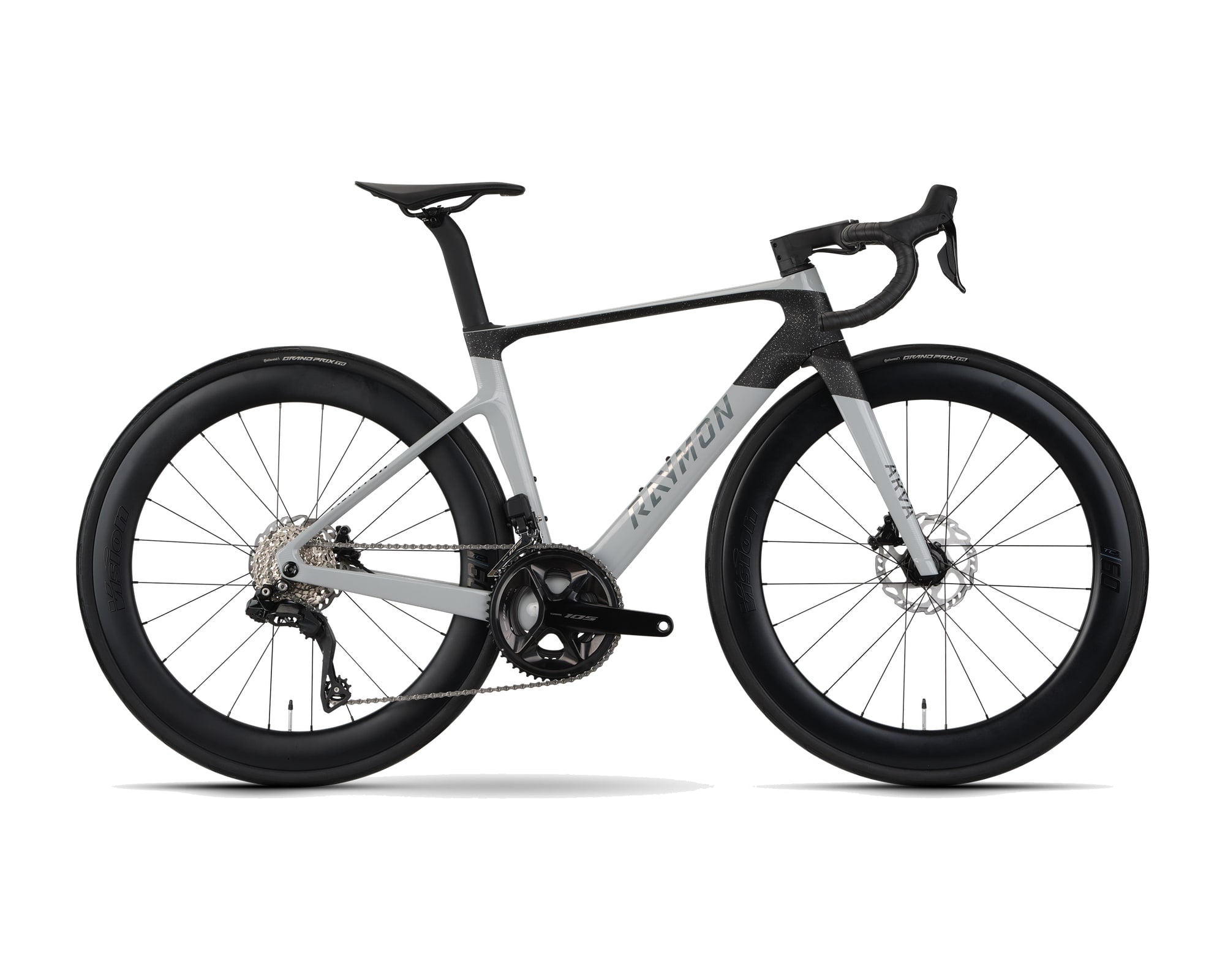Raymon – Arva Pro – grey/carbon – 2026, Fahrrad, Modelljahr 2026, in grey/carbon, Seitenansicht