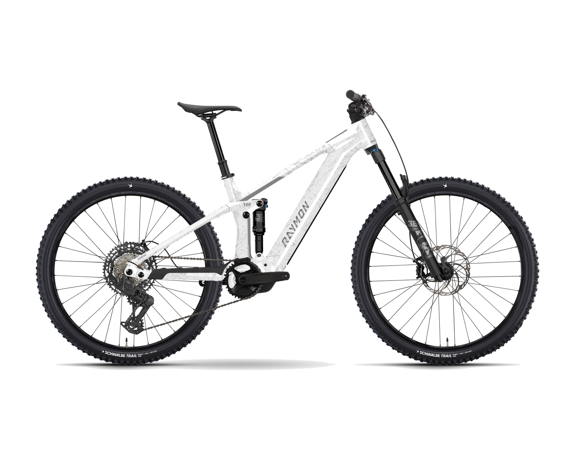 Raymon – Durok Ultra – white marble – 2027, Fahrrad, Modelljahr 2027, in white marble, Seitenansicht
