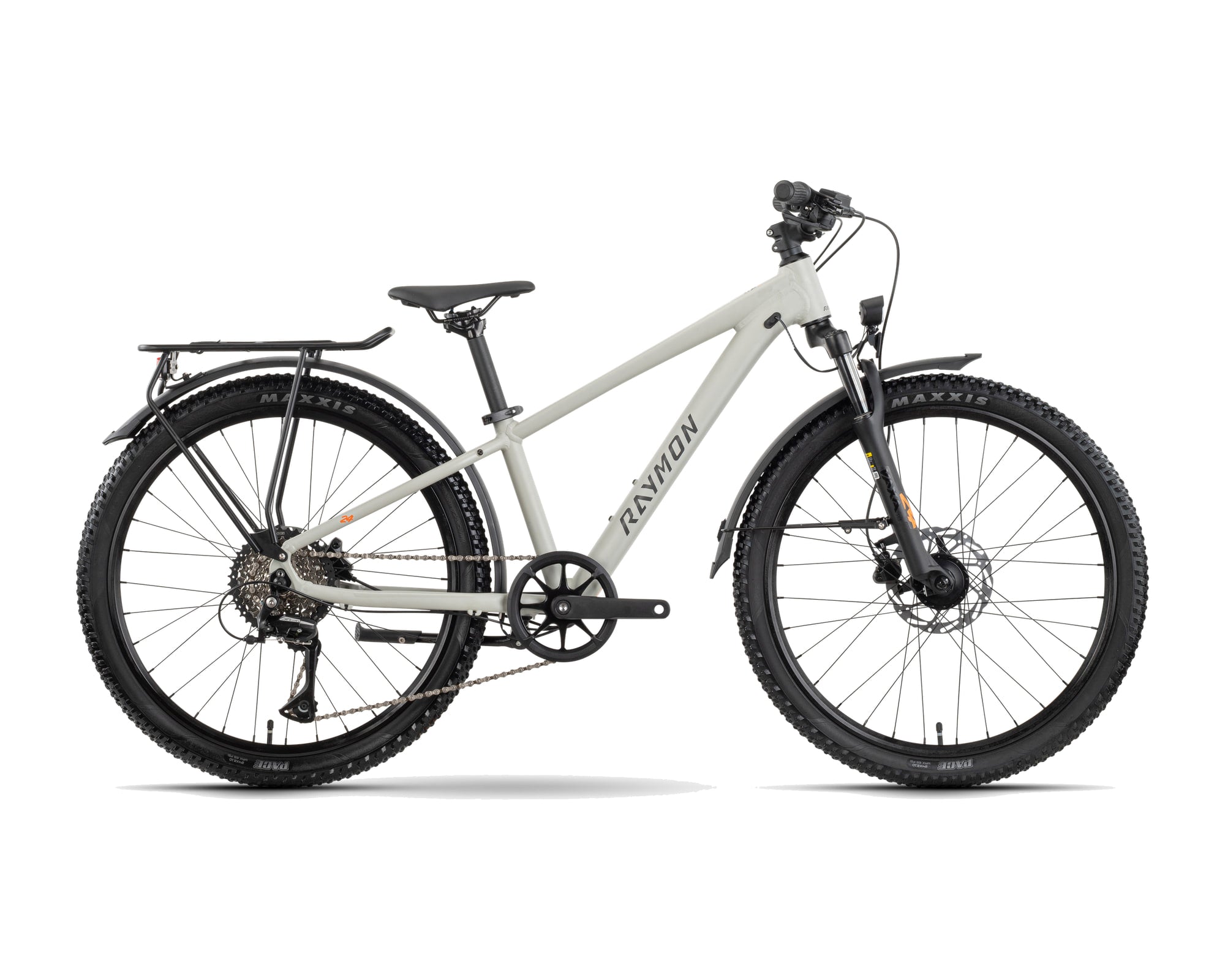 Raymon – Nayta 24 Pro Street – timelessgrey/orange – 2026, Fahrrad, Modelljahr 2026, in timelessgrey/orange, Seitenansicht