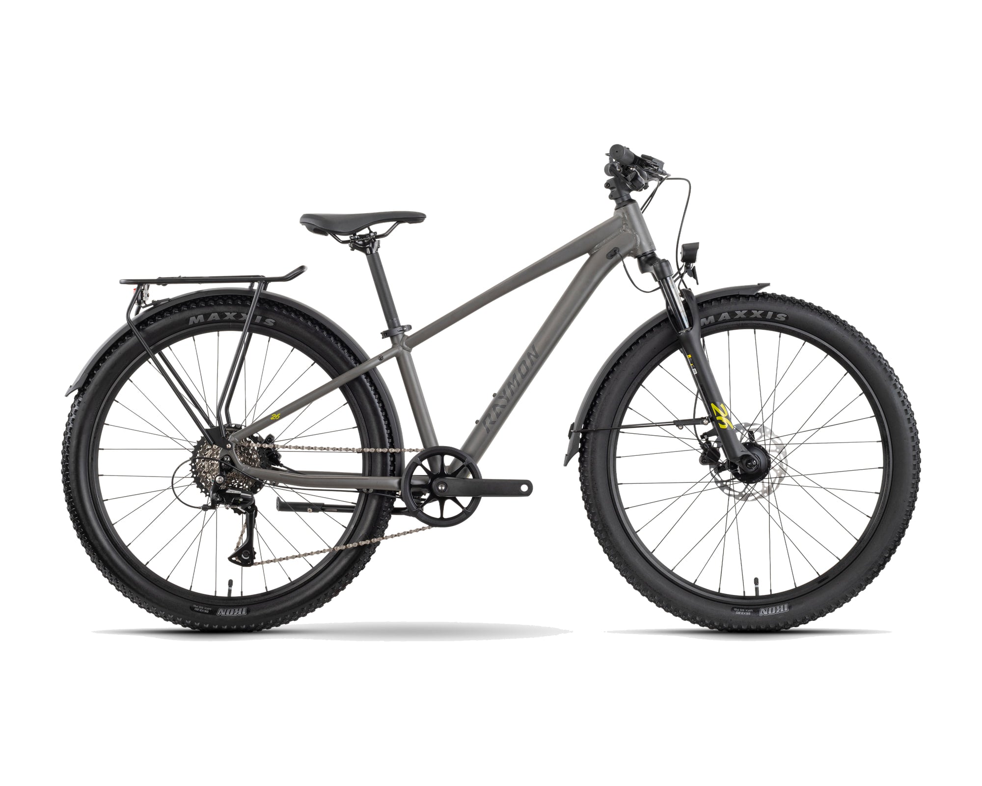 Raymon – Nayta 26 Pro Street – pipegrey/mustard – 2026, Fahrrad, Modelljahr 2026, in pipegrey/mustard, Seitenansicht