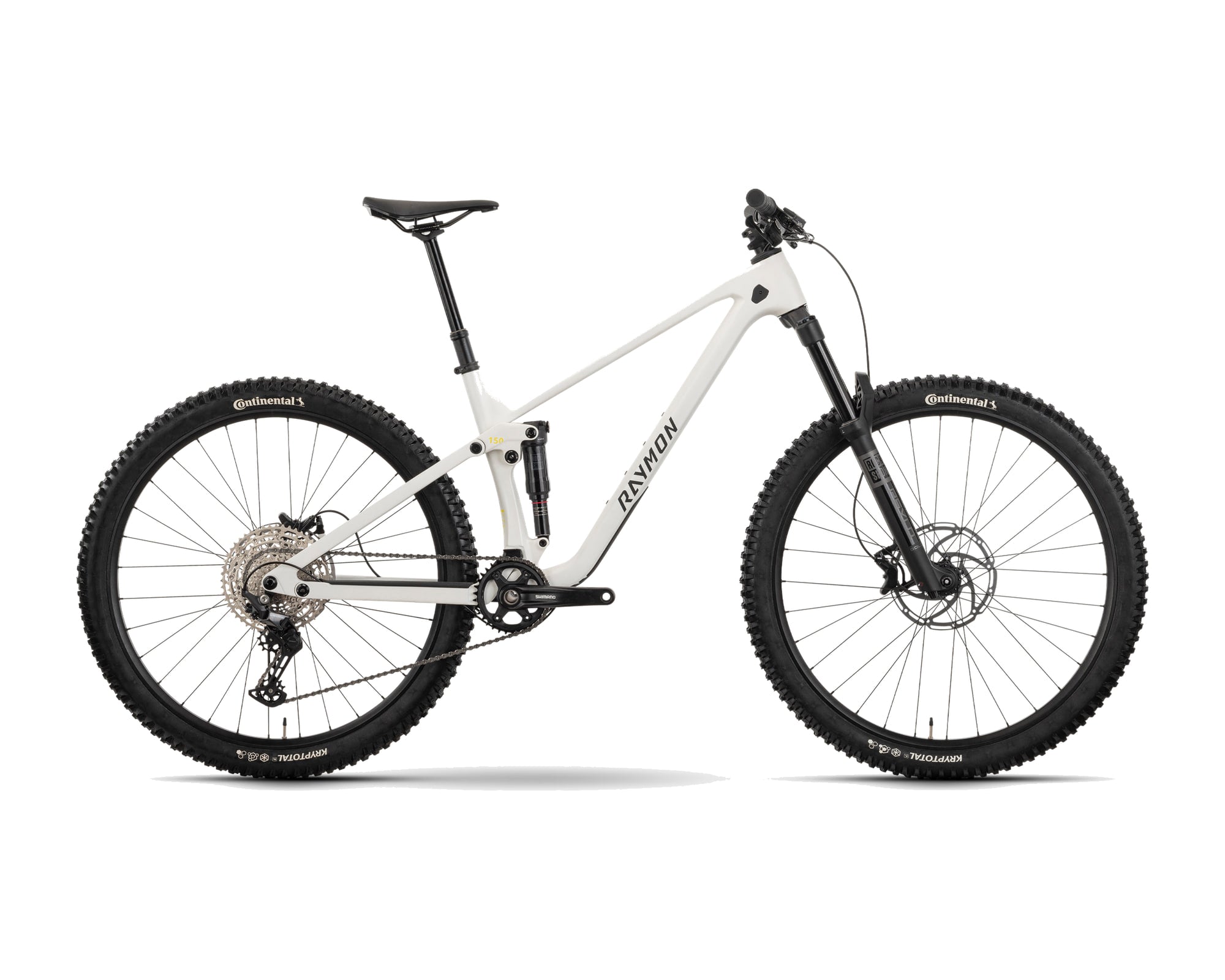Raymon – Rokua 150 – saltwhite matt – 2025, Fahrrad, Modelljahr 2025, in saltwhite matt, Seitenansicht