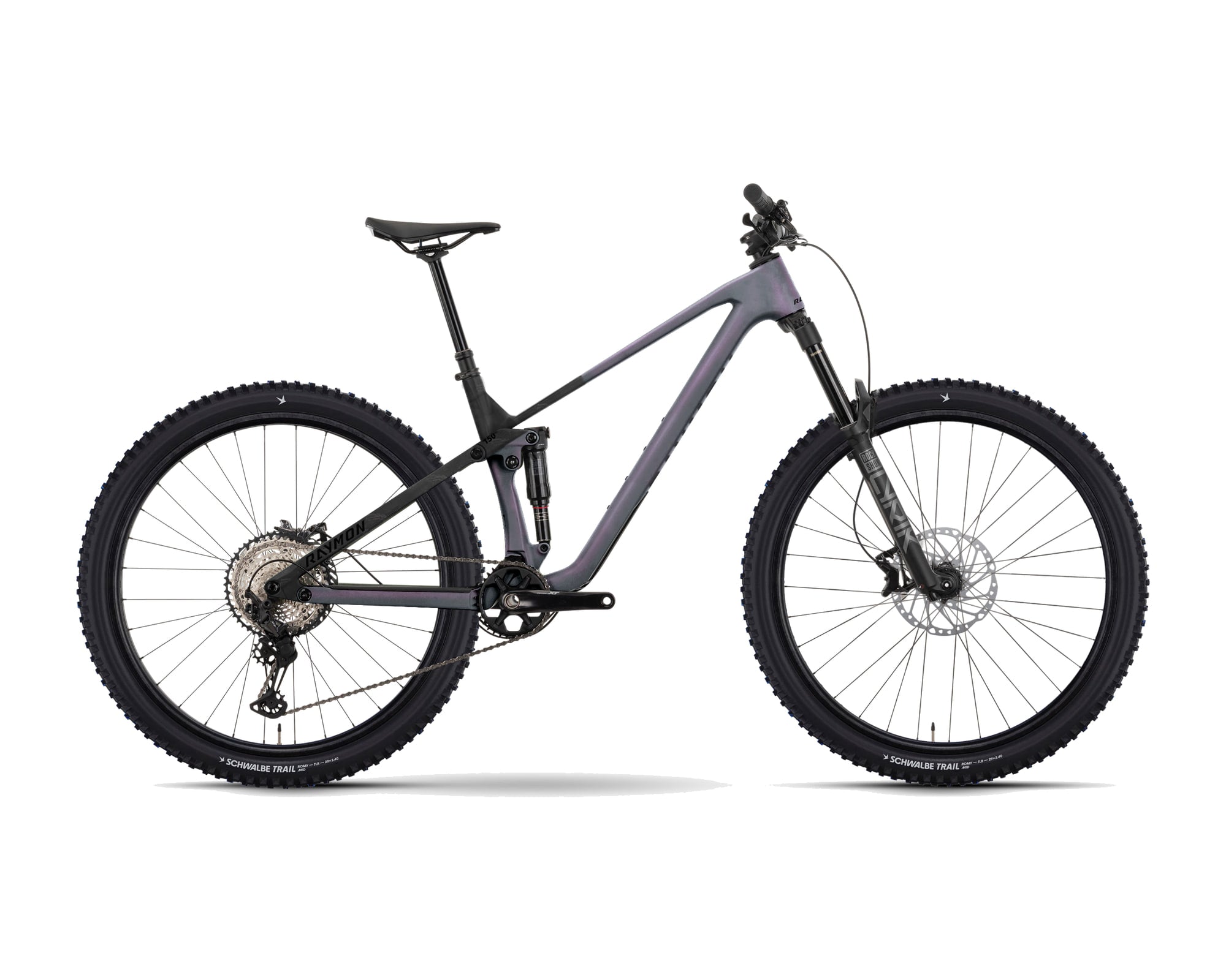 Raymon – Rokua AM Pro – galaxygrey/carbon – 2027, Fahrrad, Modelljahr 2027, in galaxygrey/carbon, Seitenansicht